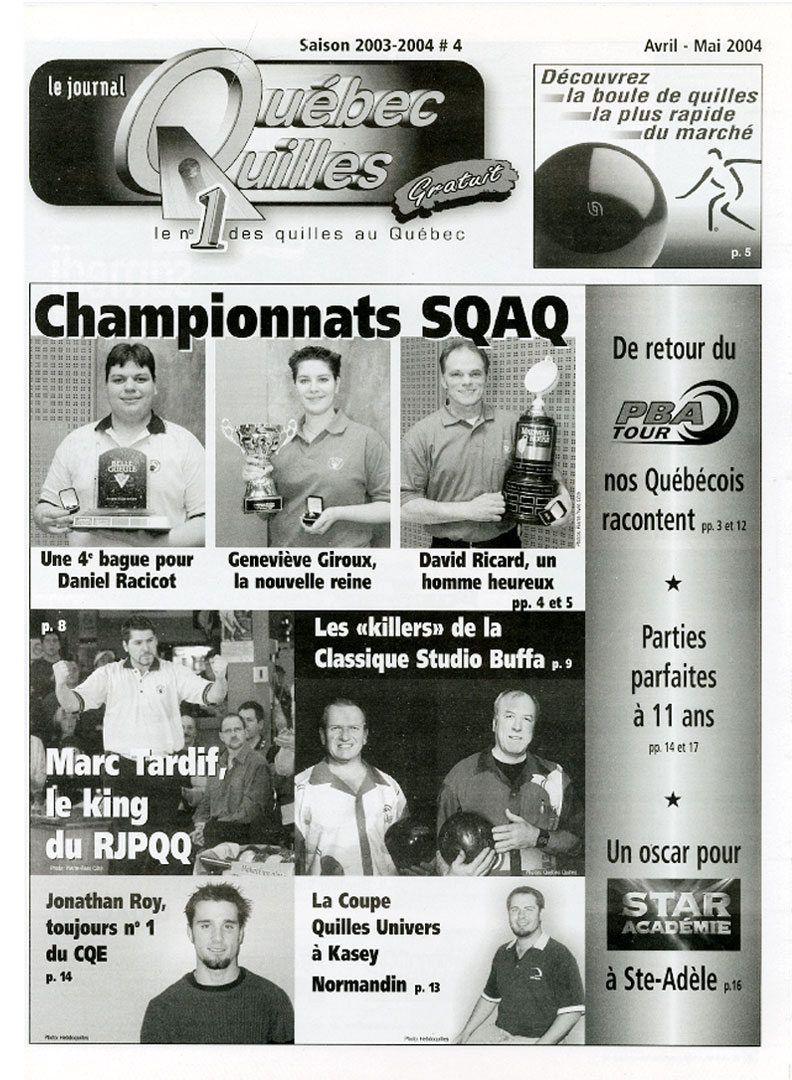 Journal Québec Quilles Saison 2003-2004 # 4